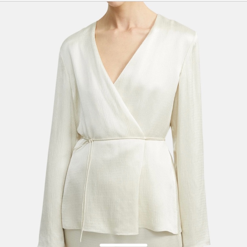 Theory Wrap Jacket in Hammered Viscose